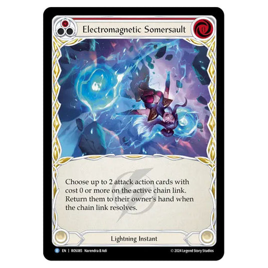 Electromagnetic Somersault (Red) ROS085 card from the Flesh & Blood set Rosetta