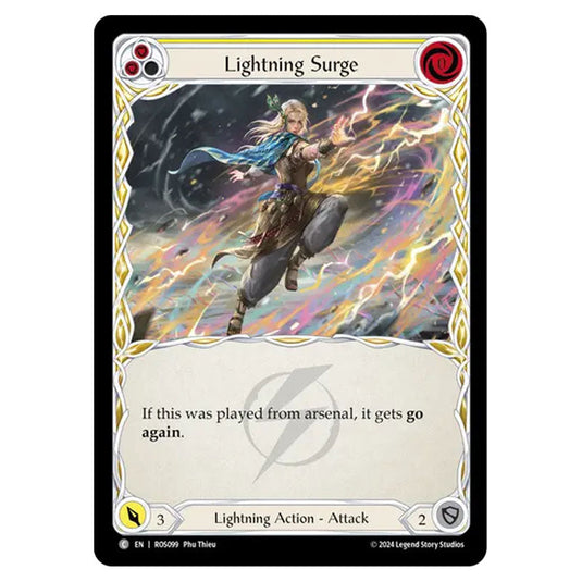 Lightning Surge (Yellow) ROS099 card from the Flesh & Blood set Rosetta