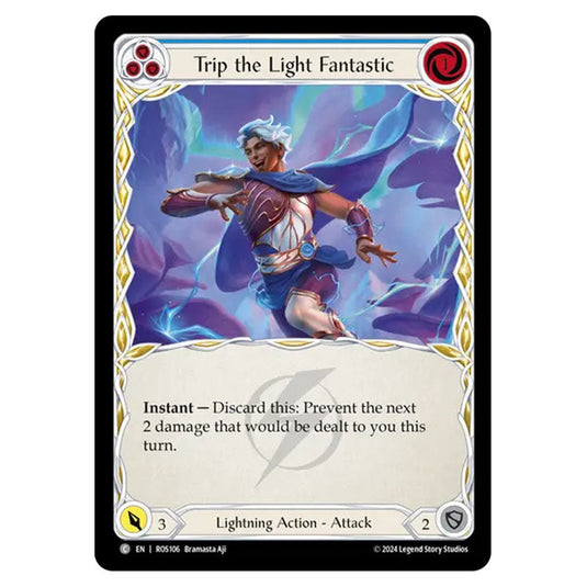 Trip the Light Fantastic (Blue) ROS106 card from the Flesh & Blood set Rosetta