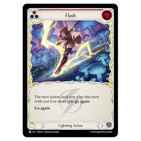 Flash (Red) ROS107 card from the Flesh & Blood set Rosetta