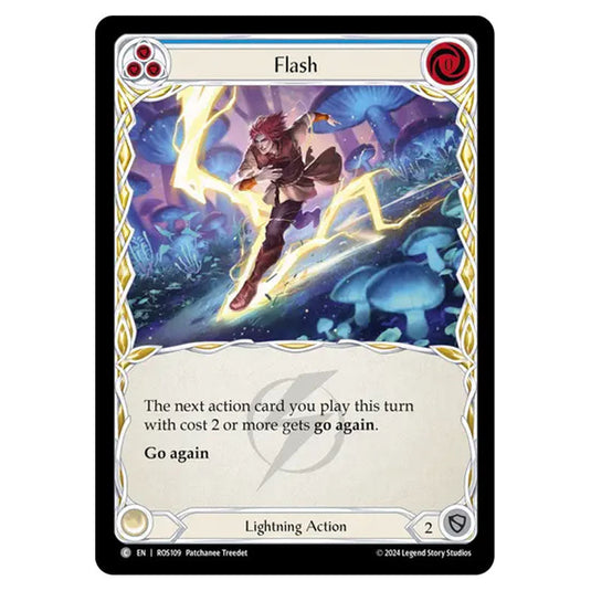 Flash (Blue) ROS109 card from the Flesh & Blood set Rosetta