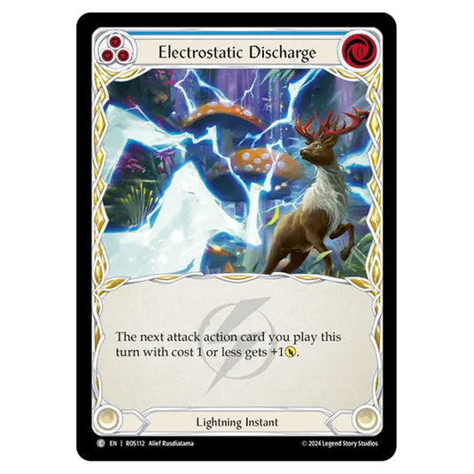 Electrostatic Discharge (Blue) ROS112 card from the Flesh & Blood set Rosetta