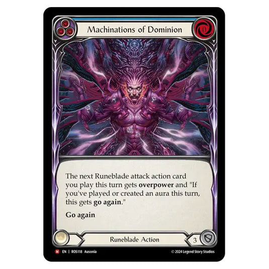 Machinations of Dominion ROS118 card from the Flesh & Blood set Rosetta