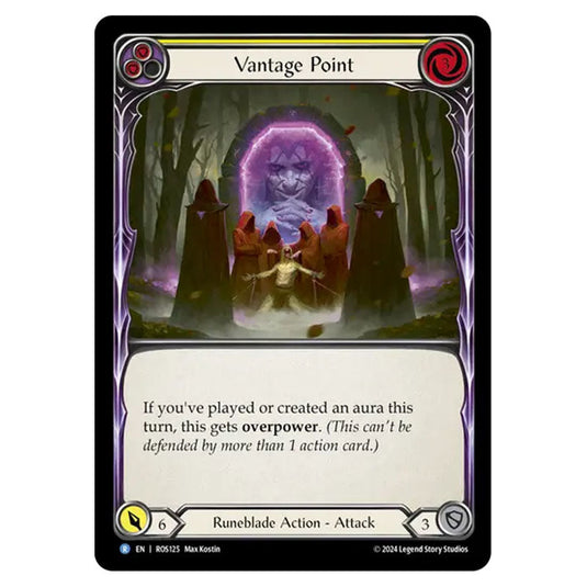 Vantage Point (Yellow) ROS125 card from the Flesh & Blood set Rosetta