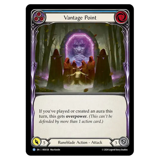 Vantage Point (Blue) ROS126 card from the Flesh & Blood set Rosetta