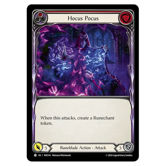 Hocus Pocus (Red) ROS143 card from the Flesh & Blood set Rosetta