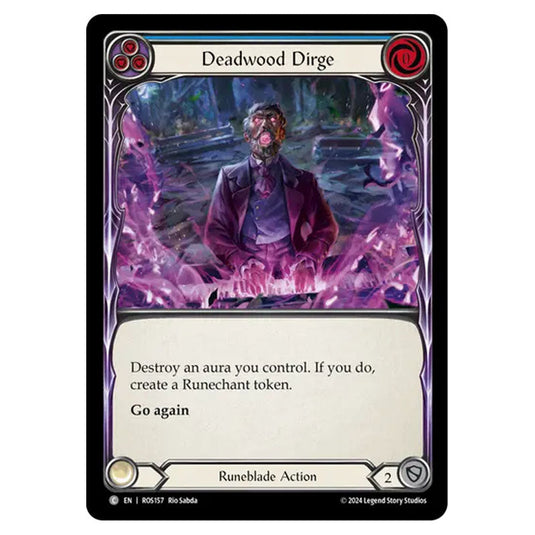 Deadwood Dirge (Blue) ROS157 card from the Flesh & Blood set Rosetta