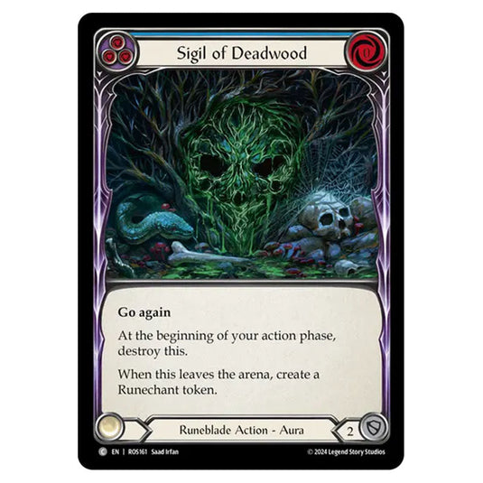 Sigil of Deadwood ROS161 card from the Flesh & Blood set Rosetta