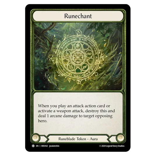 Runechant (Earth) ROS162 card from the Flesh & Blood set Rosetta