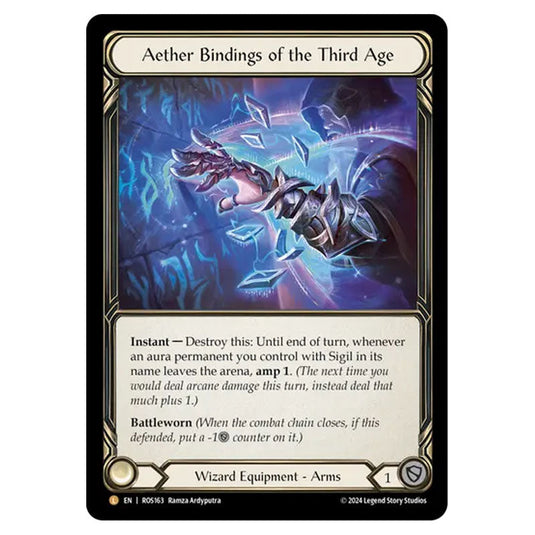 Aether Bindings of the Third Age ROS163-CF card from the Flesh & Blood set Rosetta