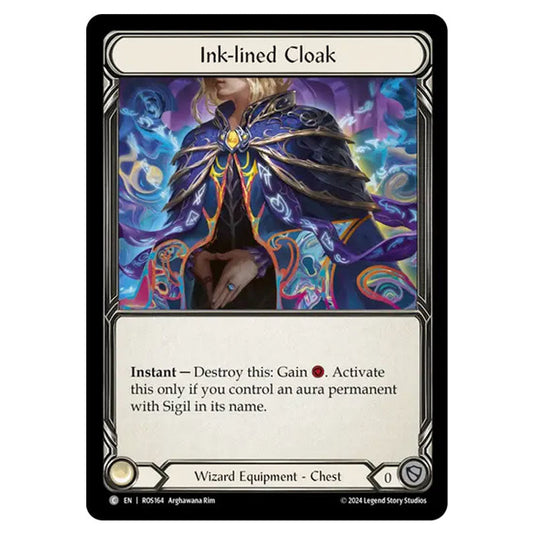 Ink-lined Cloak ROS164 card from the Flesh & Blood set Rosetta