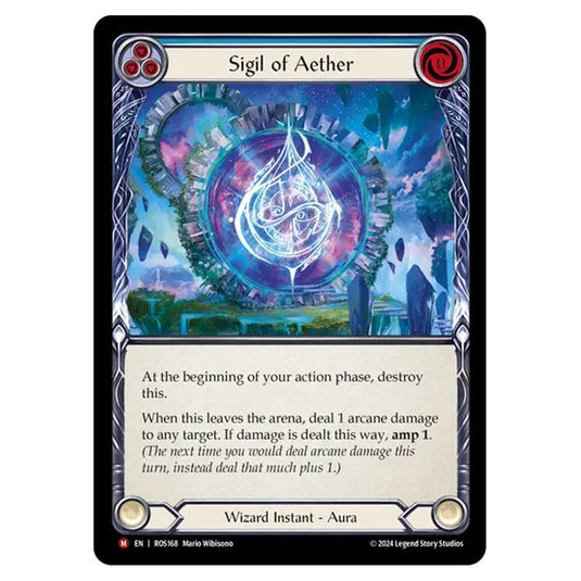 Sigil of Aether  ROS168-CF card from the Flesh & Blood set Rosetta