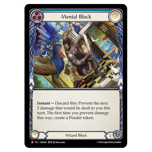 Mental Block ROS169 card from the Flesh & Blood set Rosetta