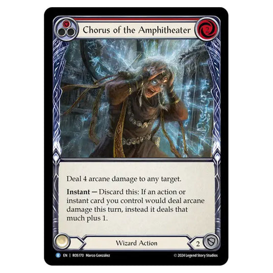 Chorus of the Amphitheater (Red) ROS170 card from the Flesh & Blood set Rosetta