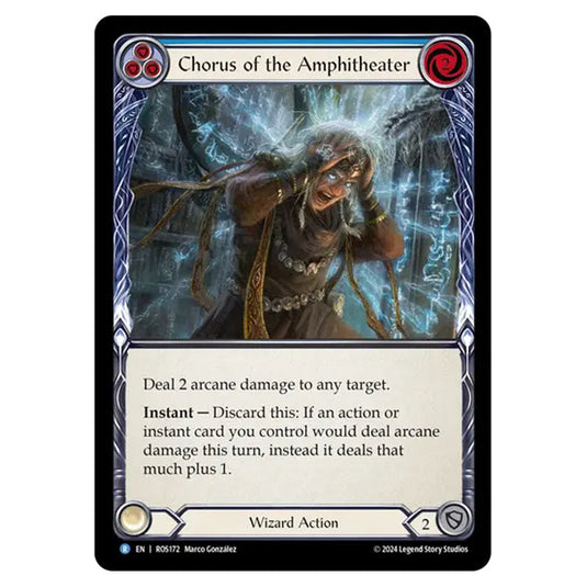 Chorus of the Amphitheater (Blue) ROS172 card from the Flesh & Blood set Rosetta