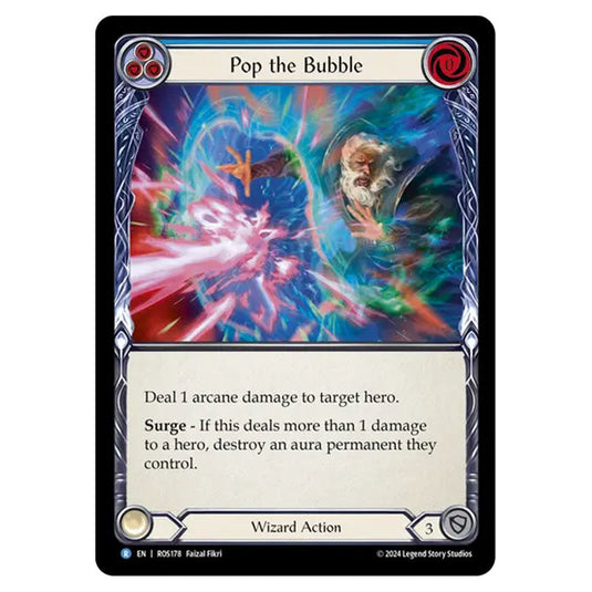 Pop the Bubble (Blue) ROS178 card from the Flesh & Blood set Rosetta