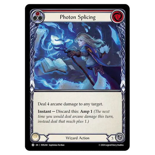 Photon Splicing (Red) ROS204 card from the Flesh & Blood set Rosetta