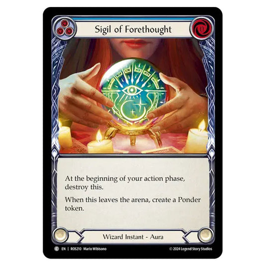 Sigil of Forethought ROS210 card from the Flesh & Blood set Rosetta