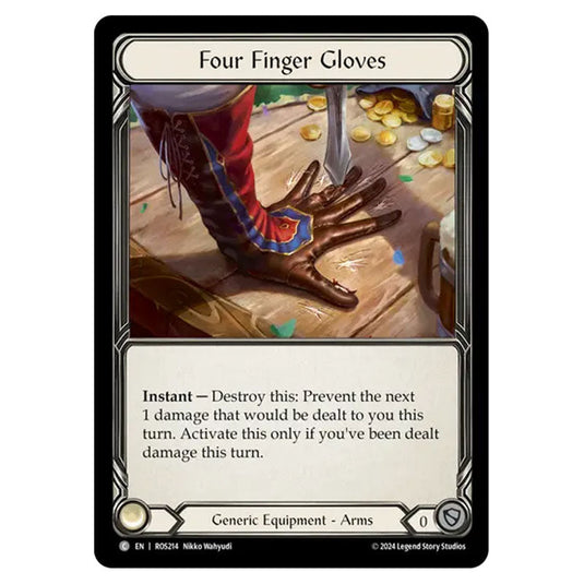 Four Finger Gloves ROS214 card from the Flesh & Blood set Rosetta