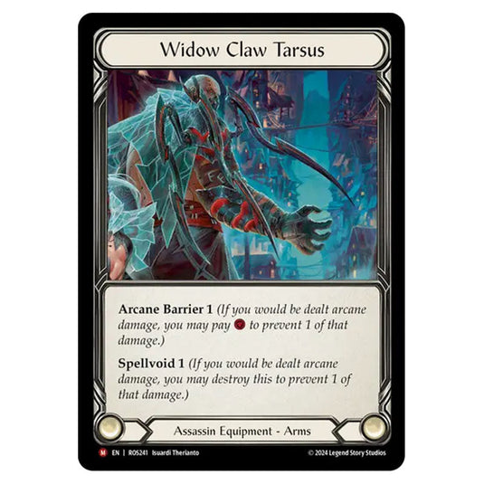 Widow Claw Tarsus ROS241 card from the Flesh & Blood set Rosetta