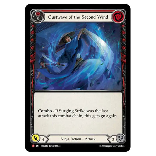 Gustwave of the Second Wind ROS245 card from the Flesh & Blood set Rosetta