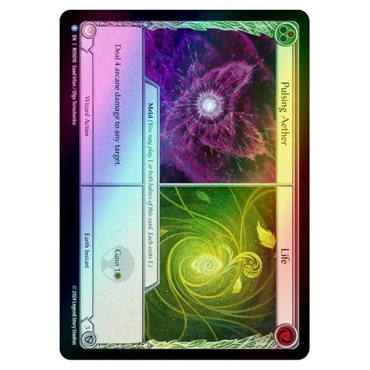 Pulsing Aether // Life ROS018-RF card from the Flesh & Blood set Rosetta