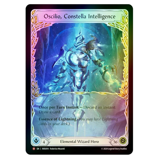 Oscilio, Constella Intelligence  ROS019-CF card from the Flesh & Blood set Rosetta