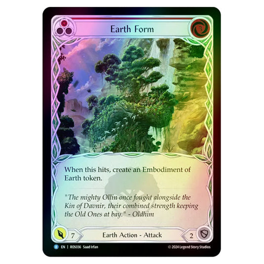 Earth Form (Red) ROS036-RF card from the Flesh & Blood set Rosetta