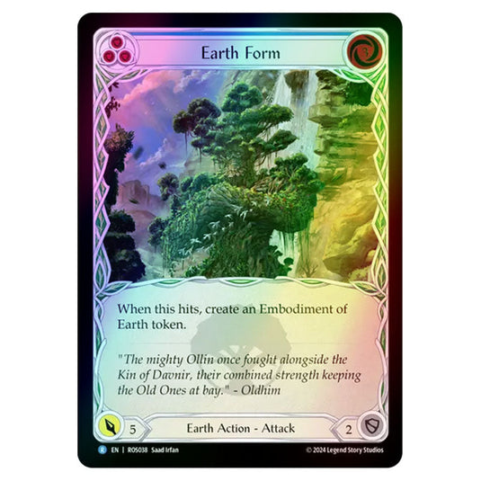 Earth Form (Blue) ROS038-RF card from the Flesh & Blood set Rosetta