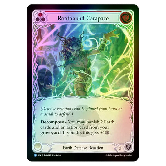 Rootbound Carapace (Red) ROS042-RF card from the Flesh & Blood set Rosetta