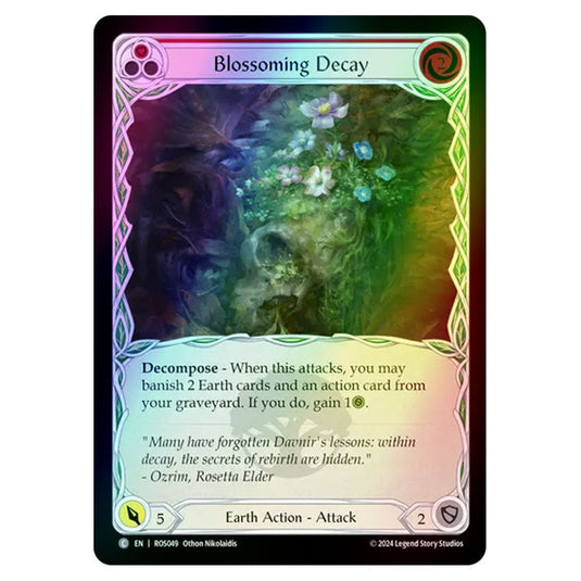 Blossoming Decay (Red) ROS049-RF card from the Flesh & Blood set Rosetta