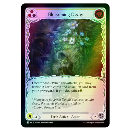 Blossoming Decay (Yellow) ROS050-RF card from the Flesh & Blood set Rosetta