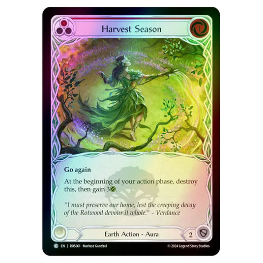 Harvest Season (Red) ROS061-RF card from the Flesh & Blood set Rosetta