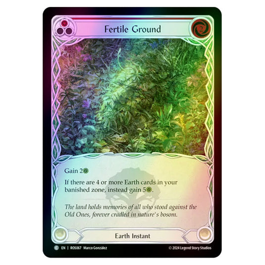 Fertile Ground (Red) ROS067-RF card from the Flesh & Blood set Rosetta