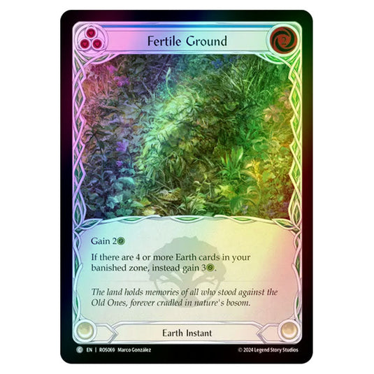 Fertile Ground (Blue) ROS069-RF card from the Flesh & Blood set Rosetta