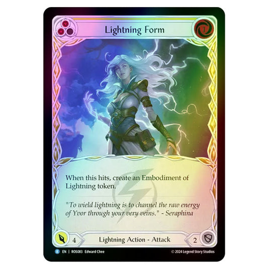 Lightning Form (Yellow) ROS083-RF card from the Flesh & Blood set Rosetta