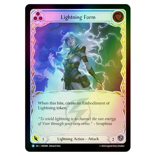 Lightning Form (Blue) ROS084-RF card from the Flesh & Blood set Rosetta