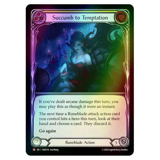 Succumb to Temptation ROS119-RF card from the Flesh & Blood set Rosetta