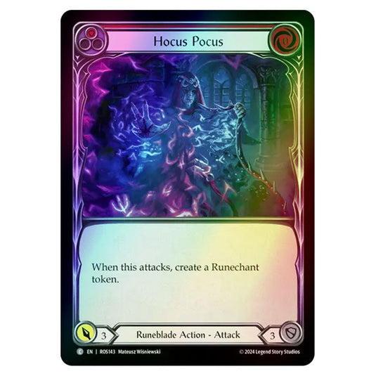 Hocus Pocus (Red) ROS143-RF card from the Flesh & Blood set Rosetta