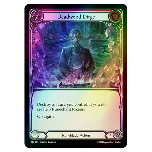 Deadwood Dirge (Red) ROS155-RF card from the Flesh & Blood set Rosetta