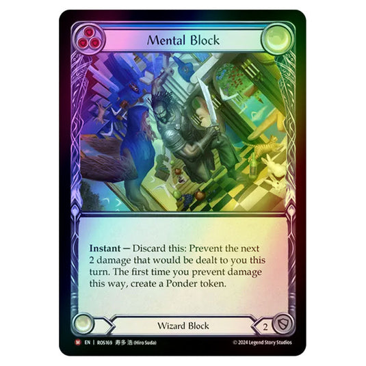 Mental Block ROS169-RF card from the Flesh & Blood set Rosetta