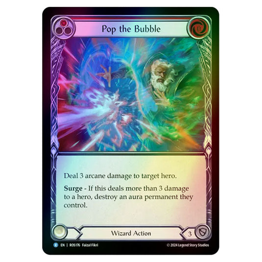 Pop the Bubble (Red) ROS176-RF card from the Flesh & Blood set Rosetta