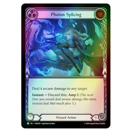 Photon Splicing (Red) ROS204-RF card from the Flesh & Blood set Rosetta