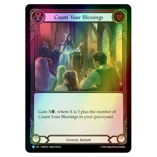 Count Your Blessings (Red) ROS223-RF card from the Flesh & Blood set Rosetta