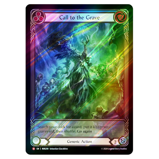 Call to the Grave (Extended Art) ROS218A-RF card from the Flesh & Blood set Rosetta