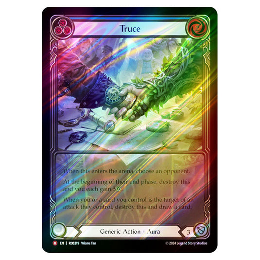 Truce (Extended Art) ROS219A-RF card from the Flesh & Blood set Rosetta