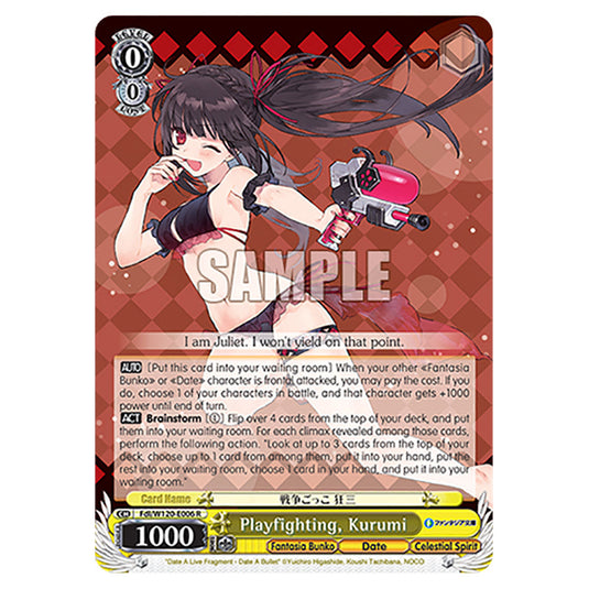 Playfighting, Kurumi Fdl/W120-E006 card from the Weiss Schwarz set Fujimi Fantasia Bunko Vol.2
