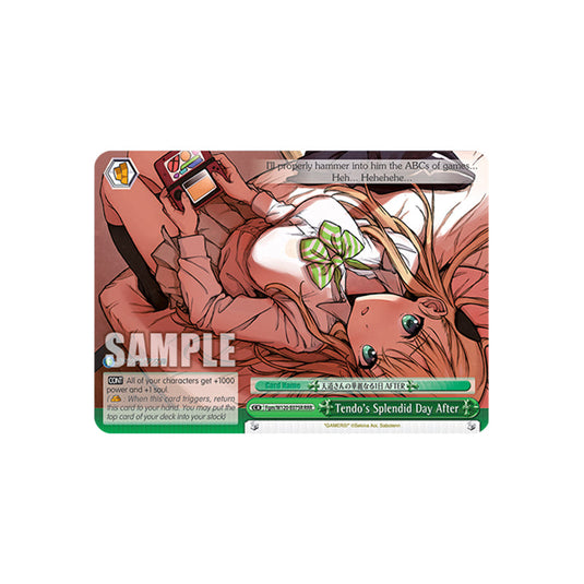 Tendo's Splendid Day After Fgm/W120-E075R card from the Weiss Schwarz set Fujimi Fantasia Bunko Vol.2