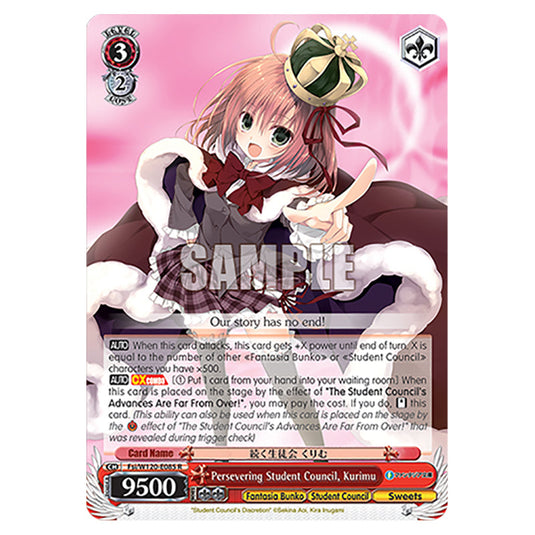 Persevering Student Council, Kurimu Fsi/W120-E085 card from the Weiss Schwarz set Fujimi Fantasia Bunko Vol.2