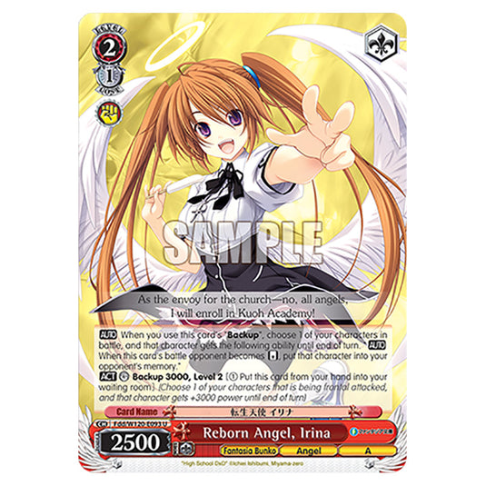 Reborn Angel, Irina Fdd/W120-E093 card from the Weiss Schwarz set Fujimi Fantasia Bunko Vol.2